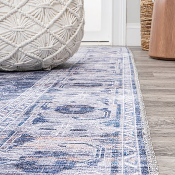 Alanya Ornate Medallion Washable Area Rug